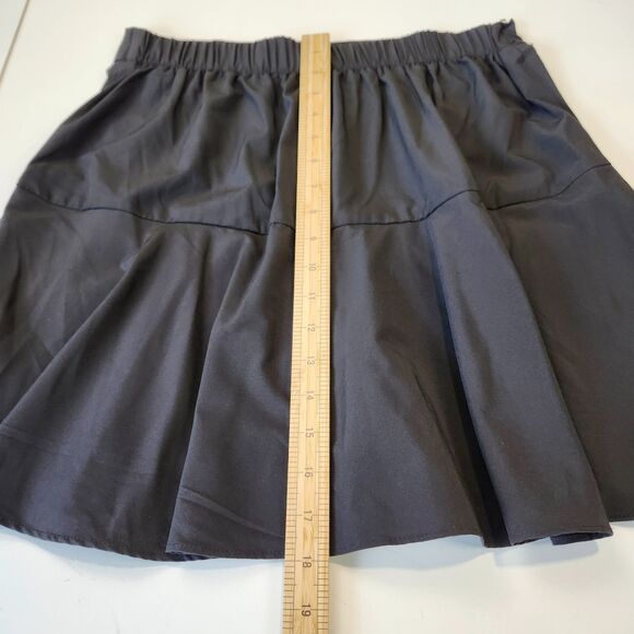 SOHO Black Flounce Mini Skort M Stretch Pull-On Skater Vibe - Picture 7 of 8